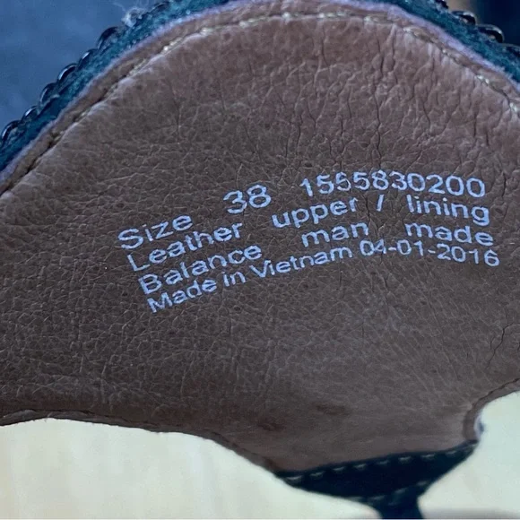 Dansko Womens Slide Sandals Pamela 38 EUR Black Leather Beaded Thong Summer Shoe - Picture 6 of 11